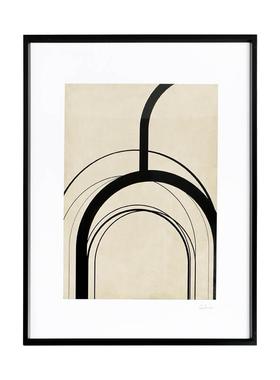 现代客装饰画别墅售楼部抽象几何挂画轻奢高档立体样板间玄关壁画