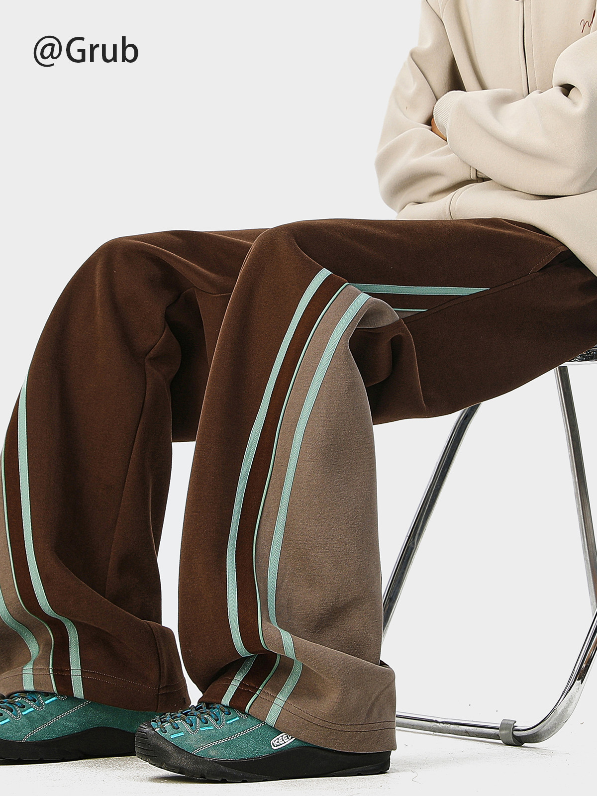 美式撞色条纹运动卫裤男女秋潮牌hiphop休闲长裤覆古宽松阔腿裤子,男装,卫裤,淘宝优惠券,粉丝福利购,淘宝优惠卷