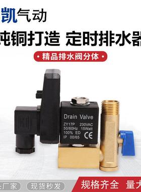 精品全铜RPT-16A 电子排水阀 4分自动排水阀 1/2空压机定时排水器