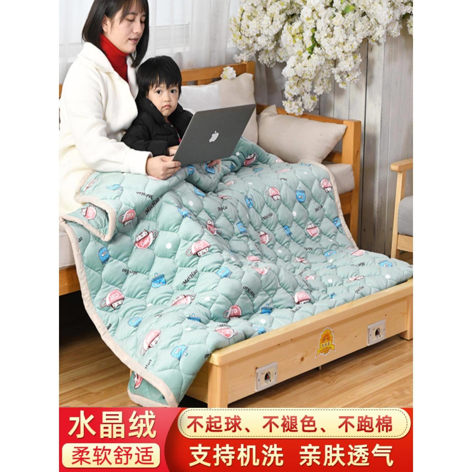 烤火被子烤火箱专用加绒加厚长方形冬季家用烤脚被水晶绒布烤火被