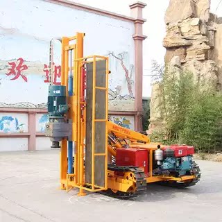 基坑加固锚索钻机履带锚固钻机小型锚山体边坡锚固钻机水平护坡钻