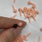 直插式 小鼻子直杆鼻子DIY扭扭棒动物小狗猫咪直插三角鼻子配件