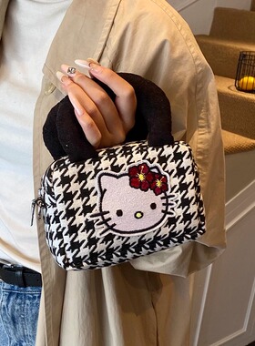 2025新款秋冬可爱HelloKit包包女式百搭单肩斜跨包通勤手提小方包