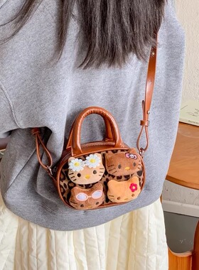 卡通HelloKit猫咪手拎包包女2026新款单肩斜挎小包通勤休闲小方包