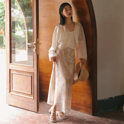 【特价秒杀】水墨晕染半裙都市气质显瘦新中式半身裙AH42BQ720