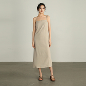 AIRIQI奥莱女装 吊带连衣裙都市温柔百搭法式 显瘦长裙AH42LQ069