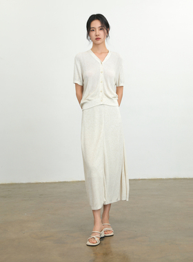 AIRIQI奥莱女装针织套装都市通勤显瘦老钱风上下套装AH42TZ076