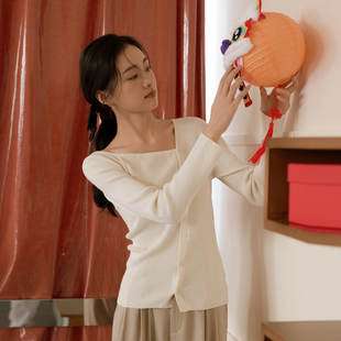 AIRIQI奥莱女装套头针织衫都市简约大气显瘦毛衫AH41MS441