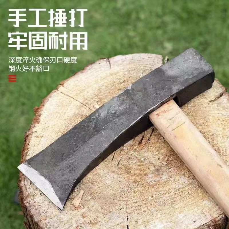 【锋利开刃】开山劈柴伐木斧头大号轨道钢手工锻打斧家用砍柴砍树
