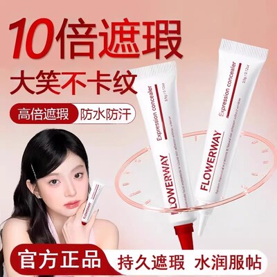 二阶表情遮瑕霜膏遮盖黑眼圈痘印斑点泪沟提亮脸部遮瑕女