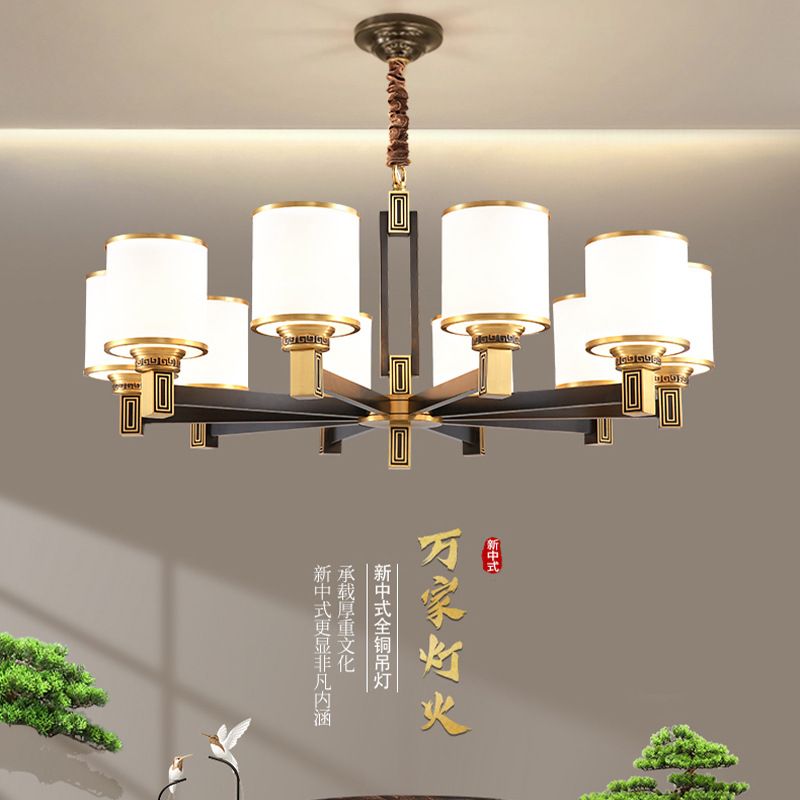 中国风吊灯客厅灯全铜灯具新中式现代简约餐厅卧室灯大气轻奢灯饰