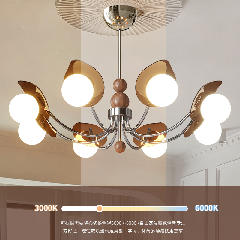 法式轻奢柿子灯客厅吊灯