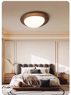 主卧室灯 斯堪 吸顶灯 简约现代书房 胡桃色房间 中世纪风格