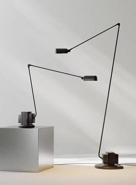 意大利Lumina落地灯设计师简约复古风客厅书房可调节摇臂阅读台灯