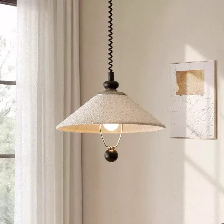 中古侘寂风餐厅吊灯复古蚕丝灯罩创意个性可升降茶室吧台餐桌灯具,家装灯饰光源,餐厅吊灯,淘宝优惠券,粉丝福利购,淘宝优惠卷