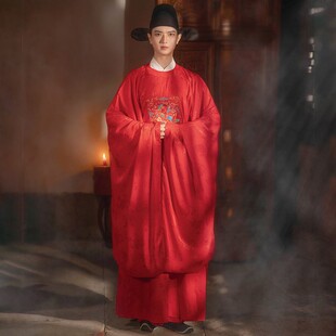 无衣饮羽原创汉服婚服情意绵绵明制明圆领中国风男款