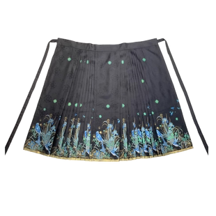 无衣饮羽【翠笙】明制汉服暗纹翠鸟鸢尾仿妆花螺钿三色百搭马面裙