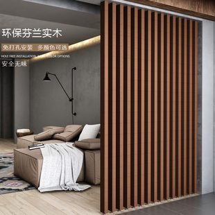 饰子入户柱房间客厅格栅进门条实木 屏风隔断卧室玄关免打孔立柱装