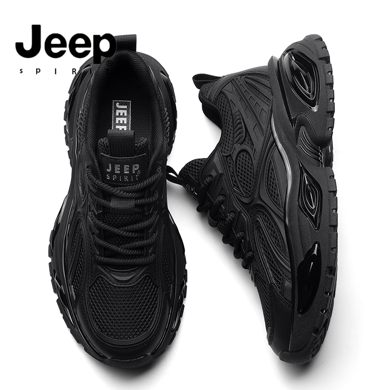 吉普春季透气网面黑武士男款