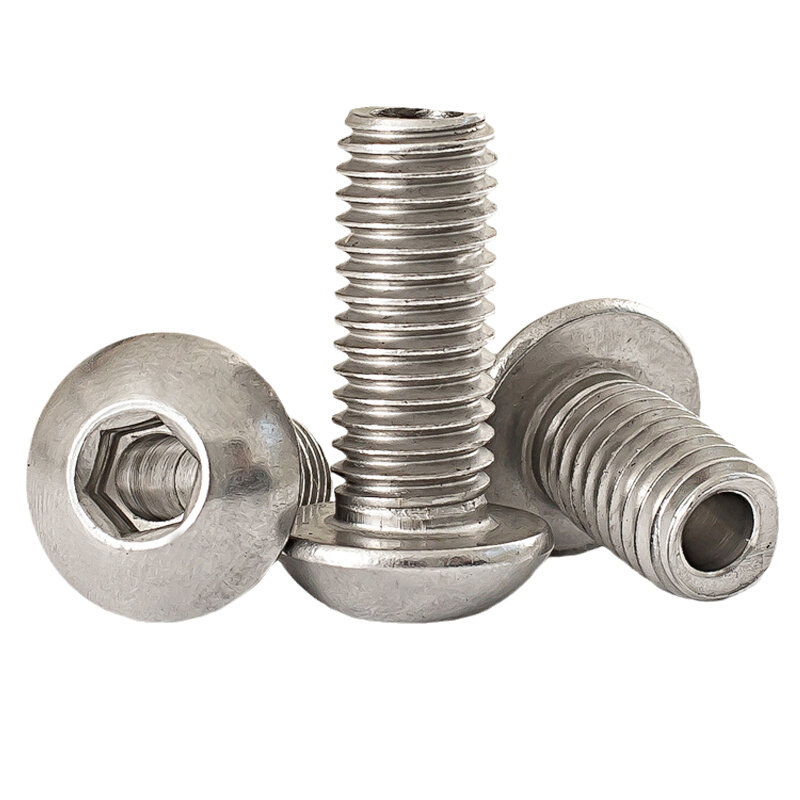 。M6M8M10M12不锈钢304圆头/盘头内六角空心螺丝中空螺栓口罩机穿