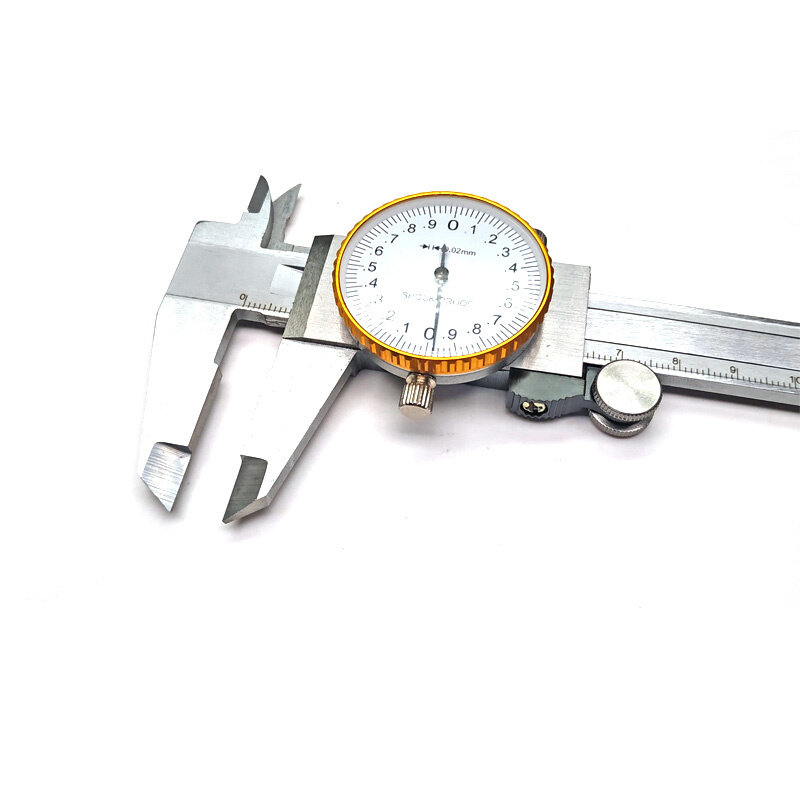 。进口带表卡尺0-300mm高精度0-150-200不锈钢工业级油代表游标卡