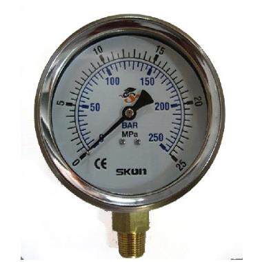 SKON台湾协钢耐震压力表Y-63表盘背接0-100KG25MPA 100BARY-100