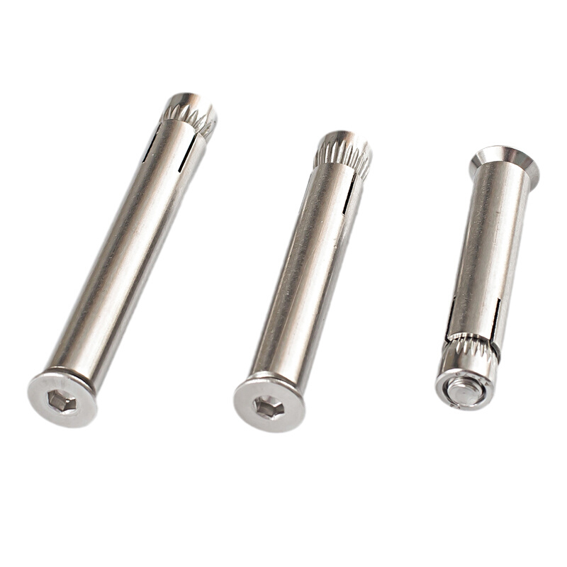 。201不锈钢沉头内六角膨胀螺丝平头内置膨胀螺栓拉爆杆m6m8m10M1