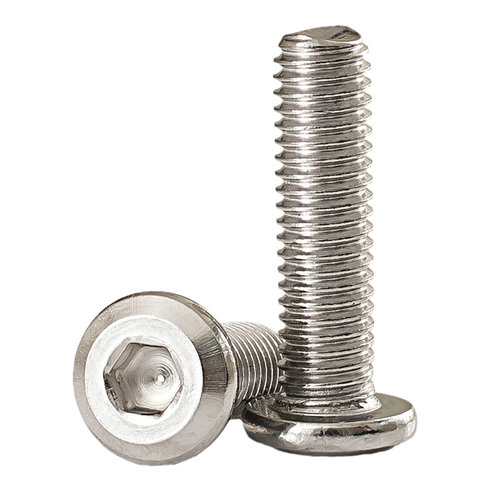 。对锁螺丝304不锈钢倒边内六角家具斜大平头螺丝钉M3M4M5M6M8M10