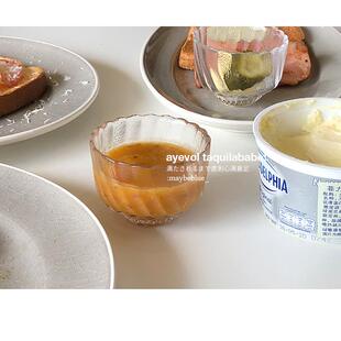 走失的blue 花形玻璃果酱杯仪式感餐具透明蘸料小碗酱料碗100ml