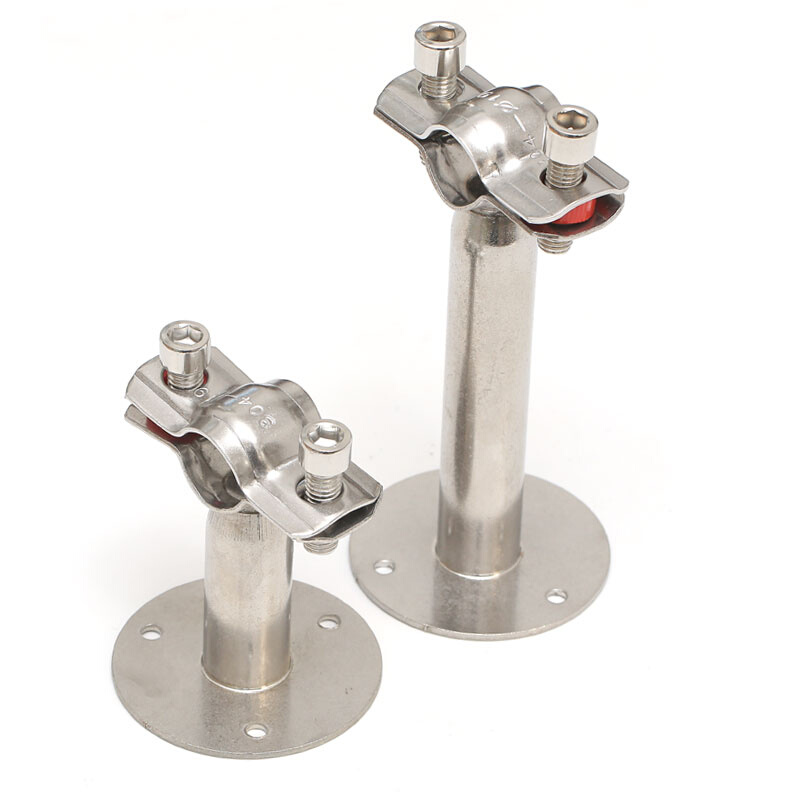 。304不锈钢卡扣管支架焊接底座固定抱箍管夹水管夹子管道卡箍管