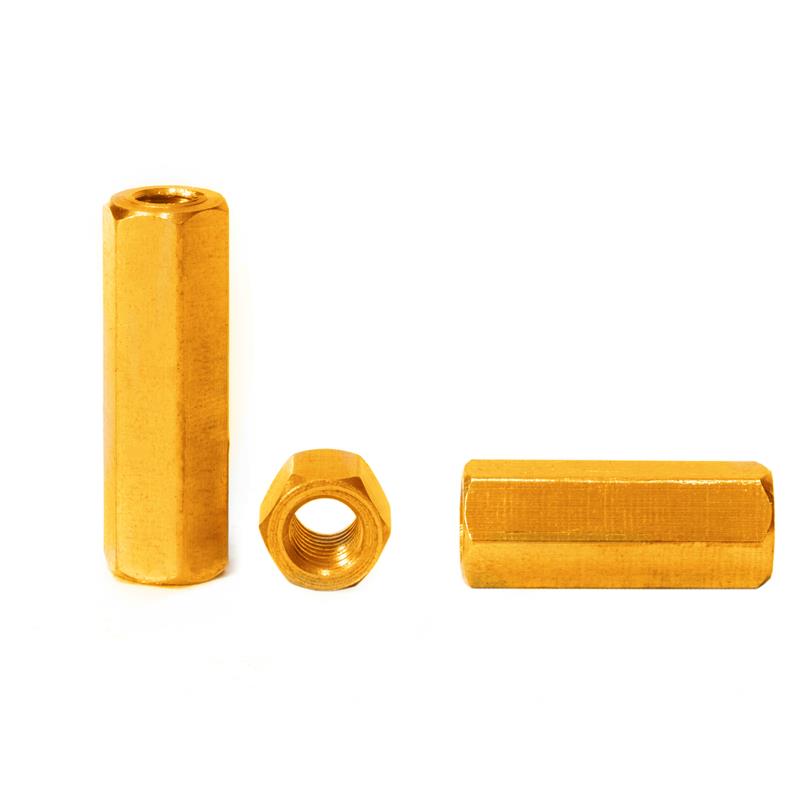 双通铜柱平头铜柱空心铜柱六角铜螺柱隔离柱M3