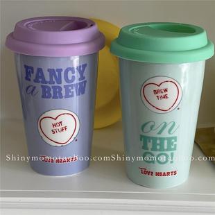 SHINY MOMO陶瓷马克杯带盖水杯陶瓷杯