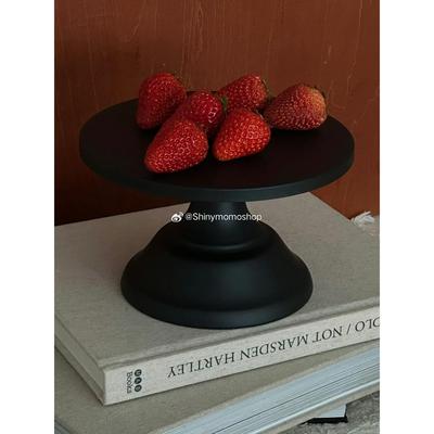 Shinymomo创意简约复古收纳盘甜品台摆件首饰架托盘ins点心高脚盘