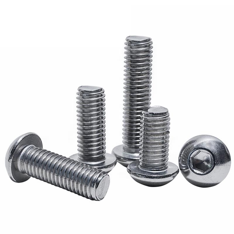 整大包10.9级镀镍半圆头内六角螺丝7380圆杯蘑菇头螺钉M3M4M5M6M8