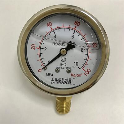 10mpa 100kg/cm2 注油压力表 直径60-68mm 耐震压力表 yn-60 径向