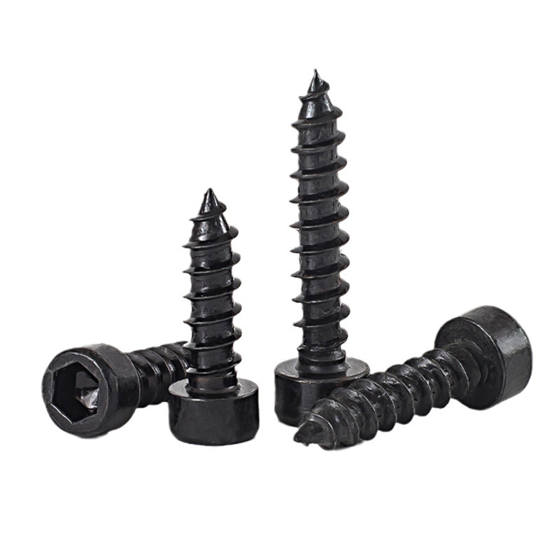 。M2M2.6M3M3.5M4M5M6 8.8级黑色内六角自攻螺丝钉HA圆柱头杯头尖,农用物资,苗木固定器/支撑器,淘宝优惠券,粉丝福利购,淘宝优惠卷