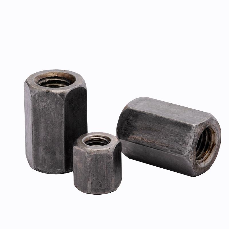 加长加厚 铁本色六角螺母螺丝杆连接焊接螺母M4M5M6M8M10M12-M16