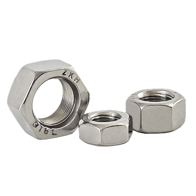 。316L不锈钢细牙螺母六角细牙螺帽M8M10*1M12M14M16M18M20M24*1.