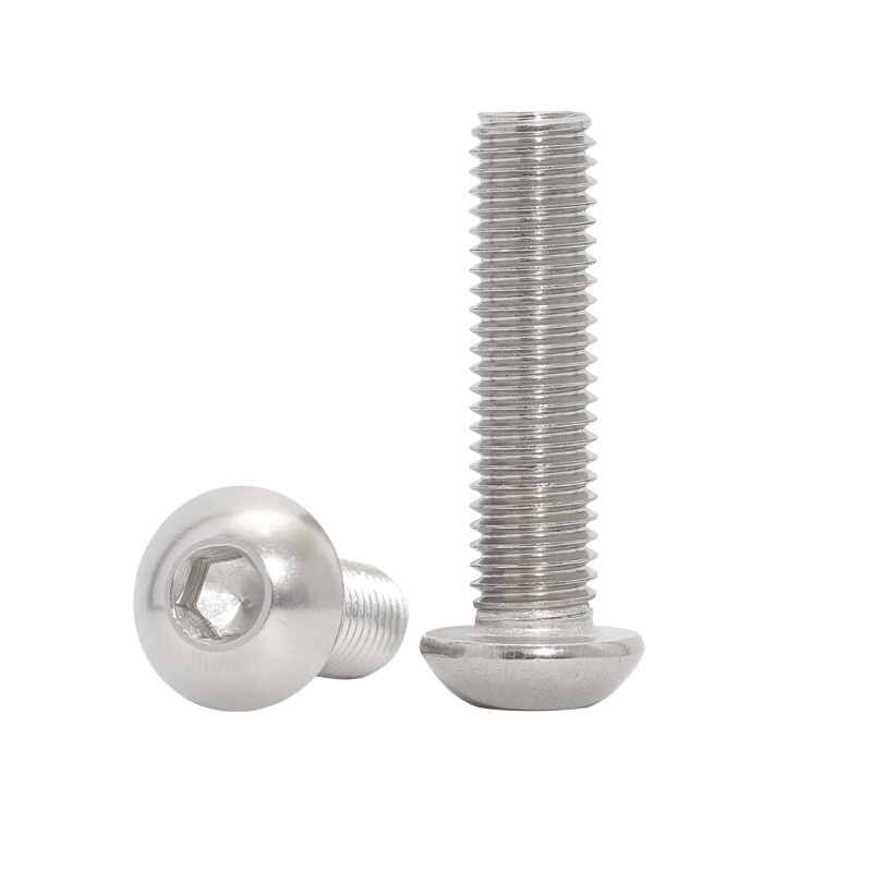 。304不锈钢半圆头内六角螺丝盘头螺钉蘑菇头螺栓平圆头M3M4M5M6m