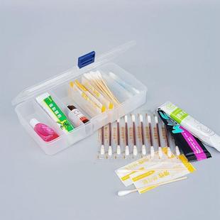 一周便携大容量口服液药盒6格冲剂分装盒透明随身药品收纳小药箱