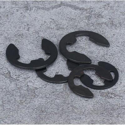 不锈钢e型卡簧开口卡扣GB896发黑E形轴用65锰钢开口挡圈￠1.2-15