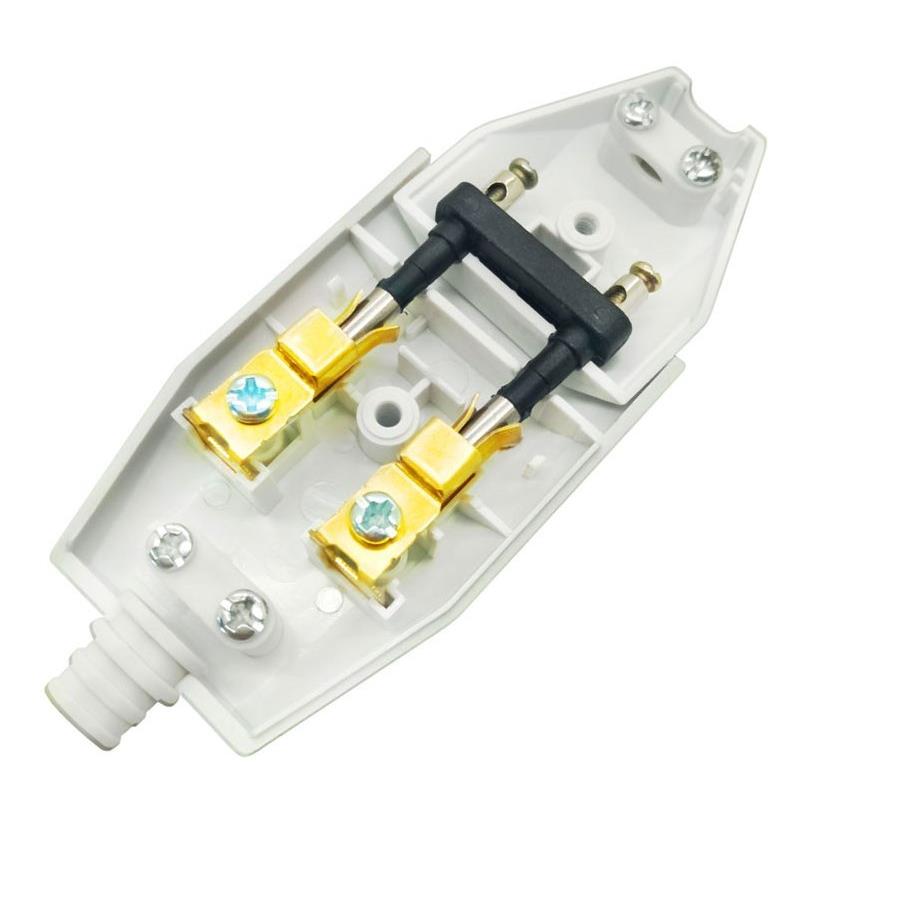 公母对接插头不带线家用电线电源线插头子母头二脚10a欧标圆孔