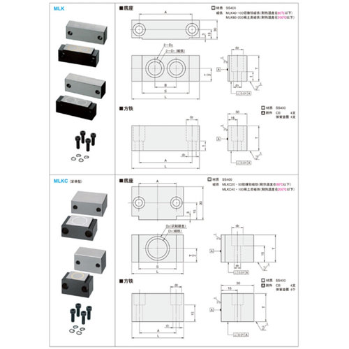 。MISUMI开闭器锁模扣MLK-80/100/200磁力磁铁锁模扣MLK-200MLKC-