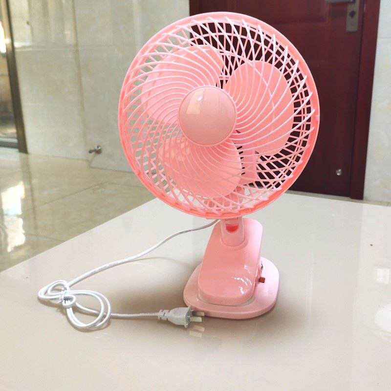 壁扇壁挂式小型卫生间电风扇微型夹扇台式大风力静音粉色迷你家用