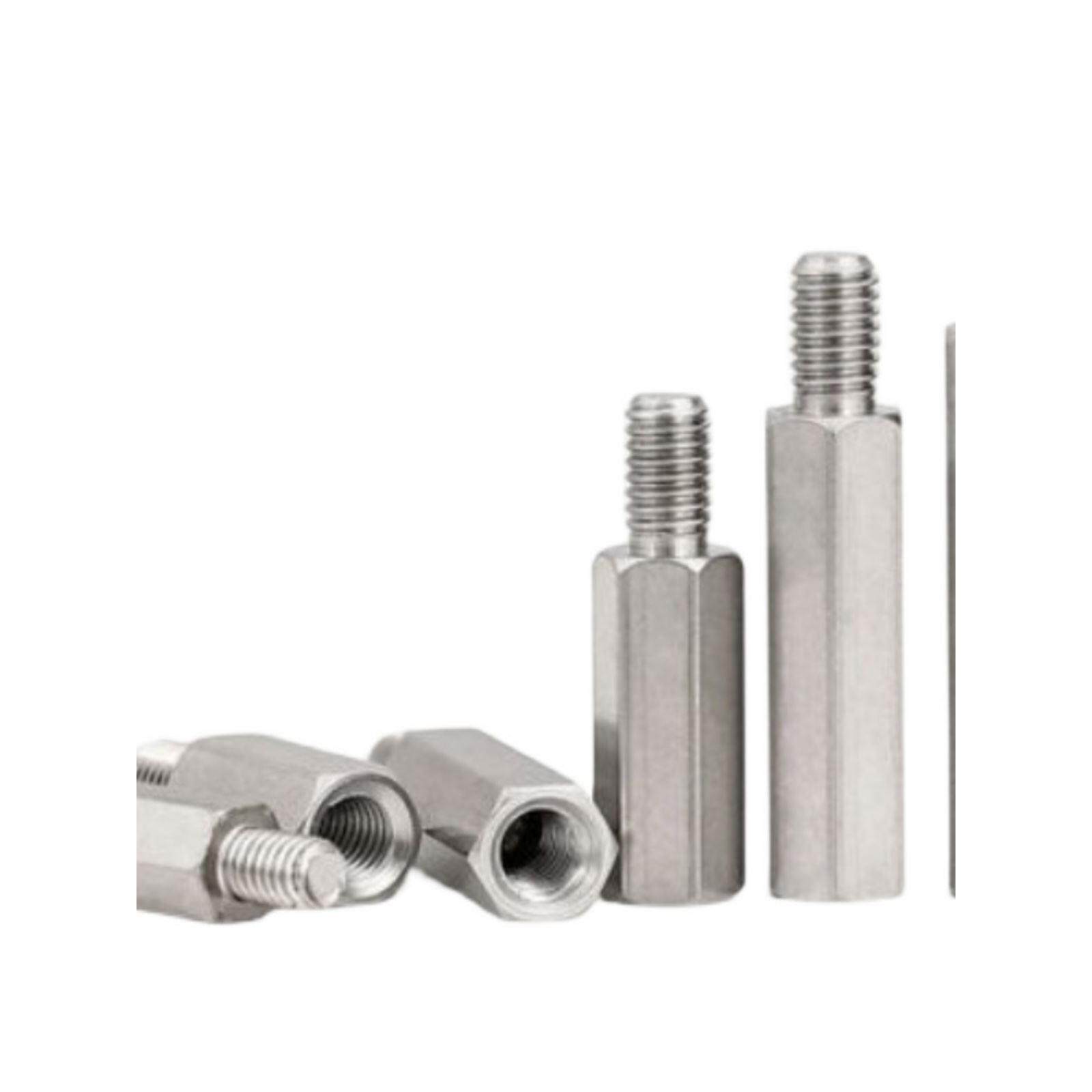 铁镀镍锌304不锈钢六角隔离柱铜柱机箱垫高柱单通M2M2.5,M3,M4,M5