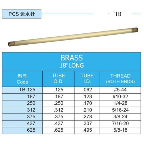 。供应PCS喷管TB-187模具冷却管 运水针 运水管 冷却针TB系列