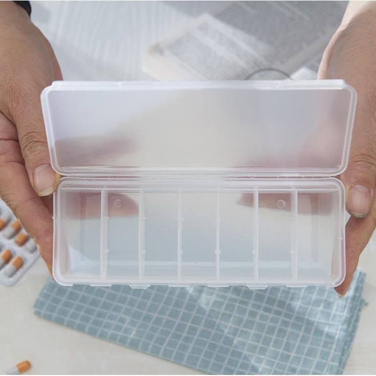 双盖便携一周药盒7格塑料薬丸分装盒大容量分装药片盒子 药不能停