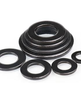 黑色碳钢 国标平垫圈垫片 M3M27M48金属垫圈加厚螺丝超薄介子圆形