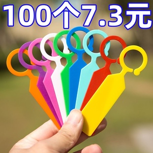 园艺标签环扣加厚塑料防水苗木花卉葡萄西瓜果树植物品种标记挂牌