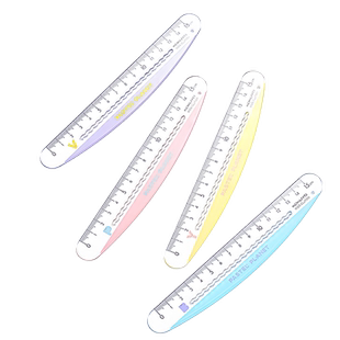 日本kokuyo国誉淡彩星球波浪弯弯尺15cm尺子简约创意中小学生高中生用绘图直尺多功能绘图测量刻度尺学习文具